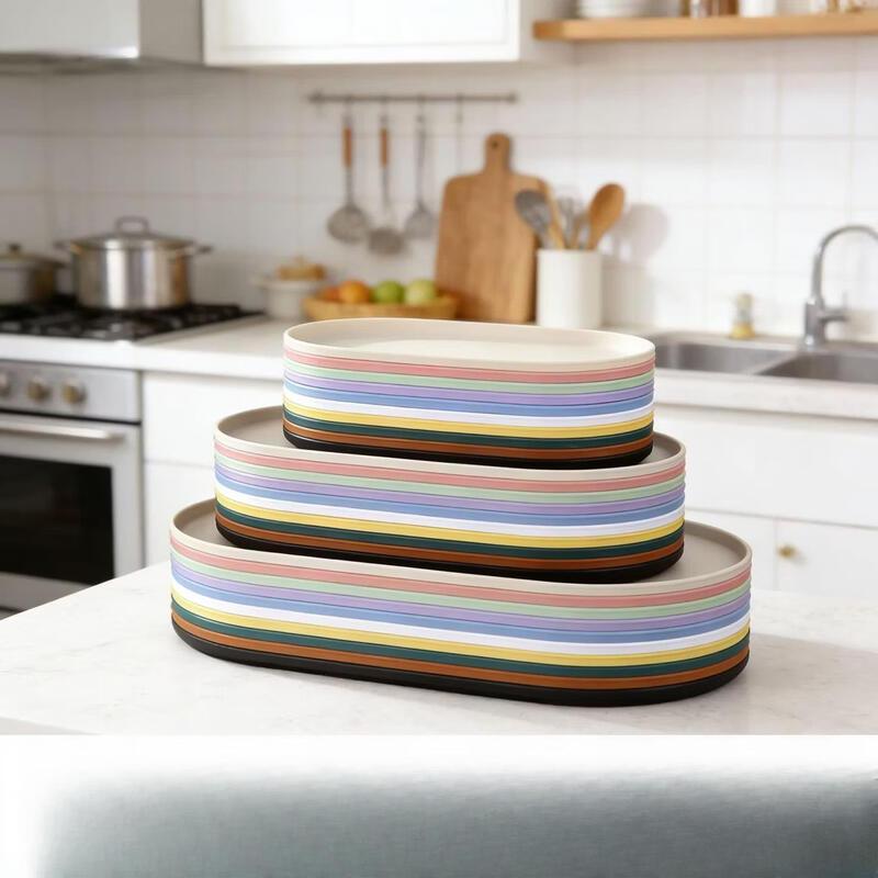 ZISIZ Multipurpose Oval Serving Tray