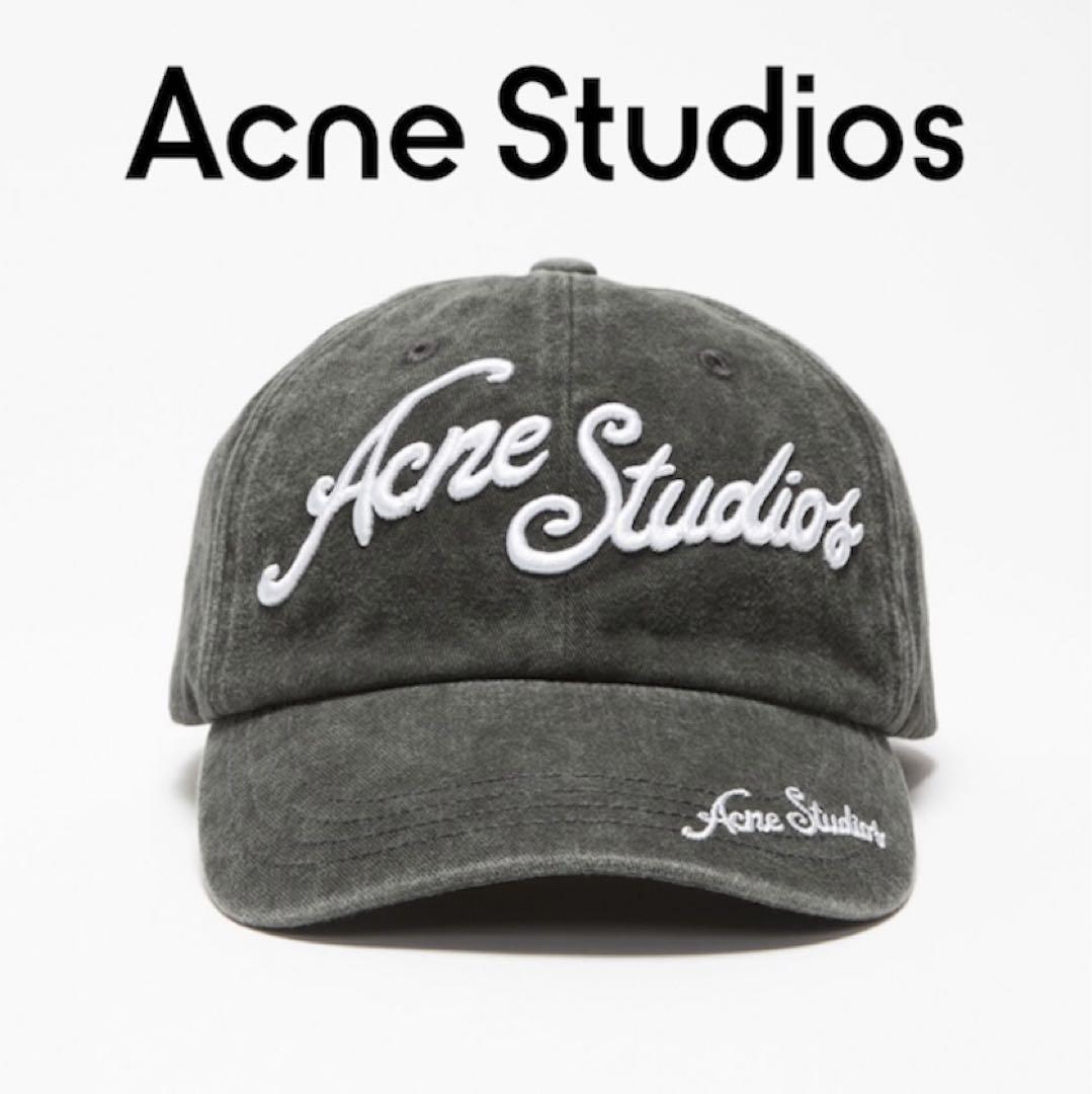 

[USED] Acne Studios 24ss Logo Cap in Faded Black