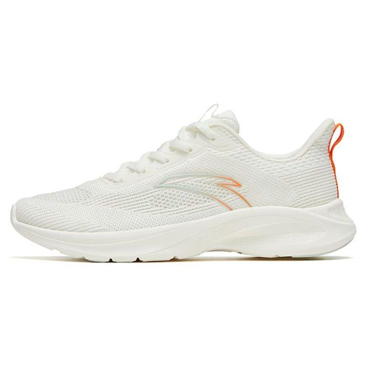 Anta Comfortable Fabric Slip Resistant Abrasion Resistant Low Top Running Shoes Women's White Orange 122325576-1