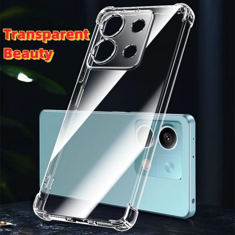 Прозрачный противоударный чехол из ТПУ для Redmi Note 14S / Note 14 5G / Note 14 4G - Прозрачный Redmi Note 14S прозрачный