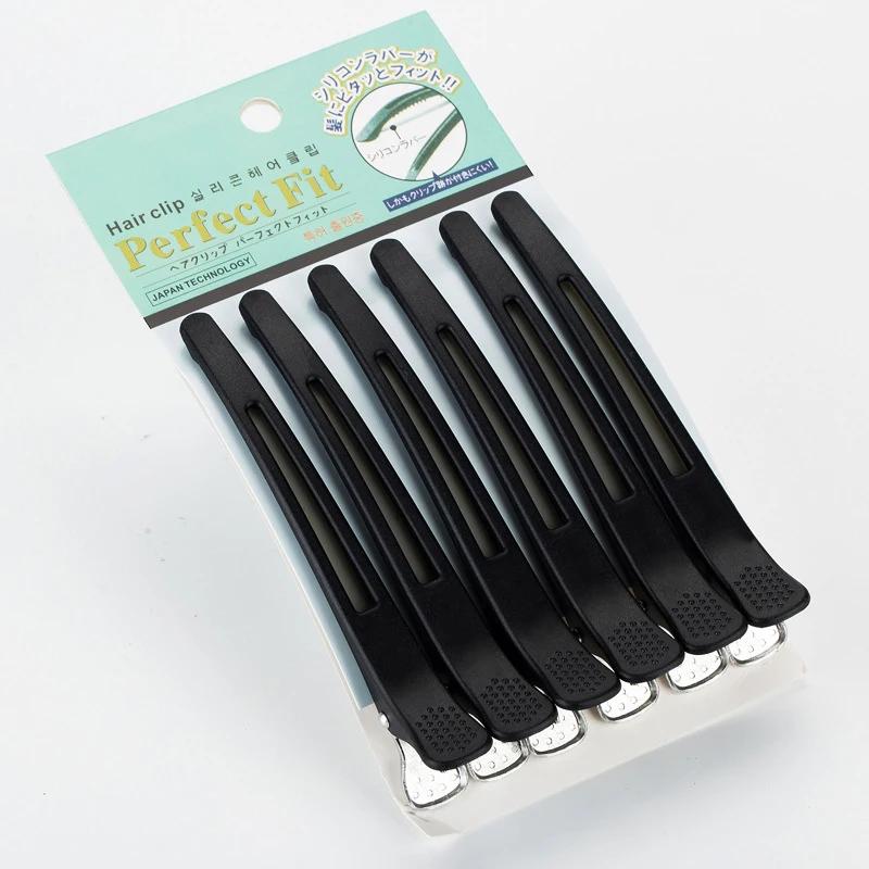 6pcs Alligator Hair Clips Salon Hairdressing Clamps Clips Rubber Hair Sectioning Clip Crocodile Hairpin Hair Styling Accessories