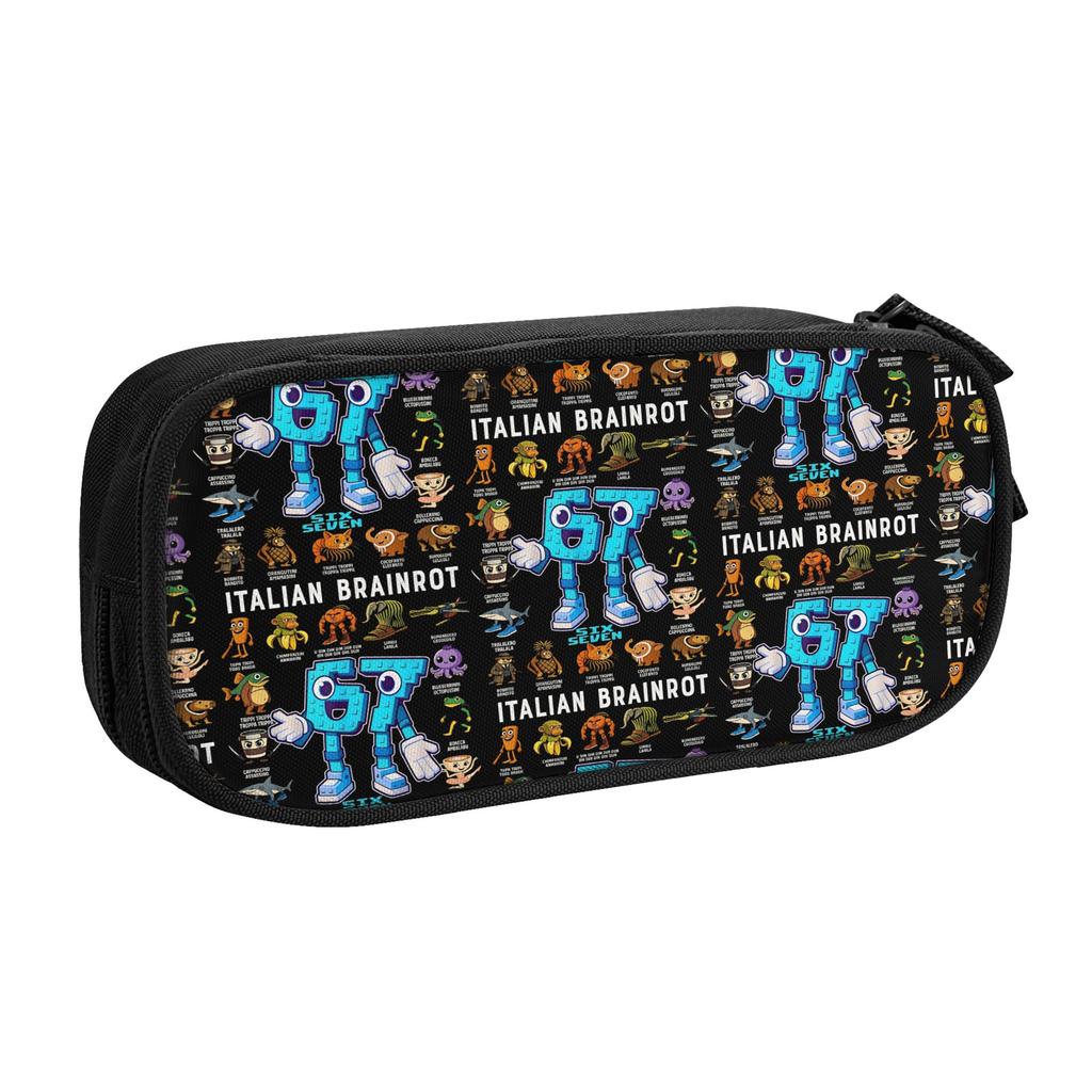 67 Italian Brainrot Six Seven Kawaii Pencil Cases Boy Girl Large Capacity Pencil Pouch Student School