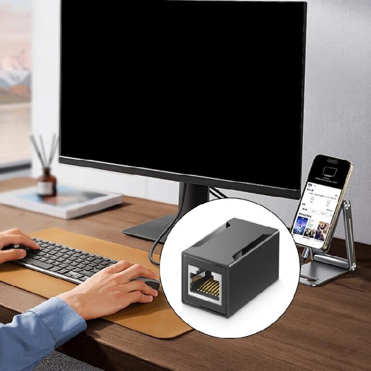 PVC RJ45 Coupler Ethernet Extender Female to Female Offering Highly Speed Transmission and Environmental Friendliness