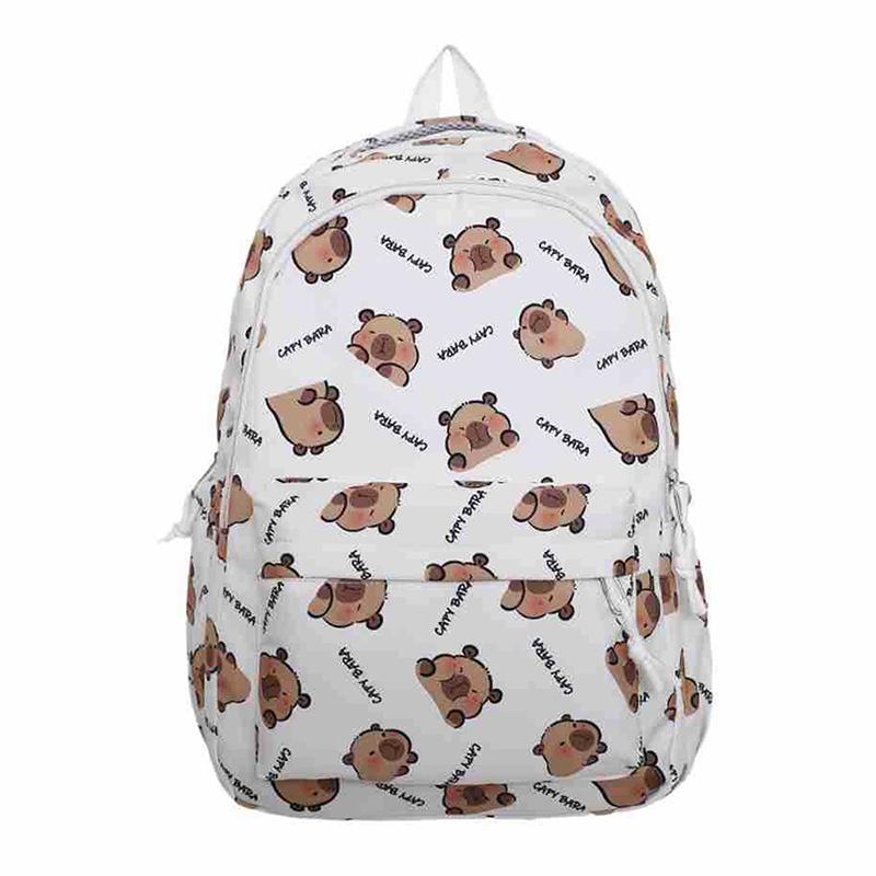 

Легкий рюкзак большой вместимости Мультяшная капибара Школьная сумка Студенческий рюкзак Регулируемые лямки Подарки