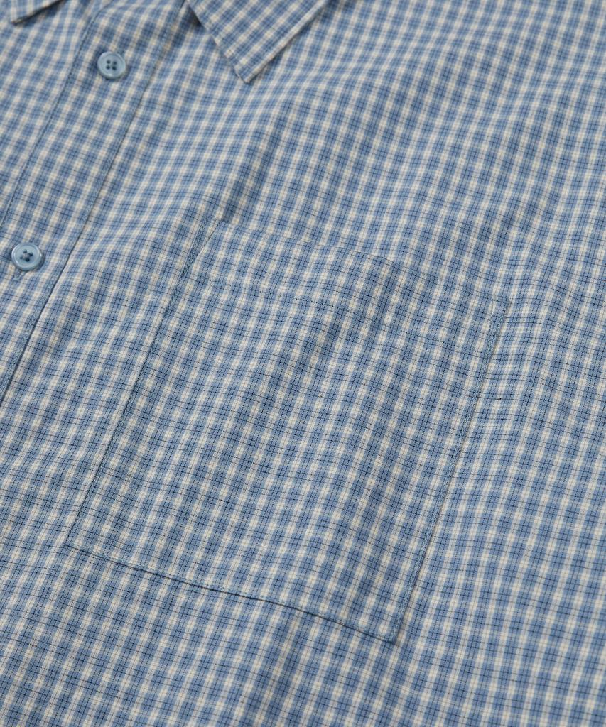 WEST GRAND BOULEVARD Noble One-Pocket Check Shirt Royal Blue