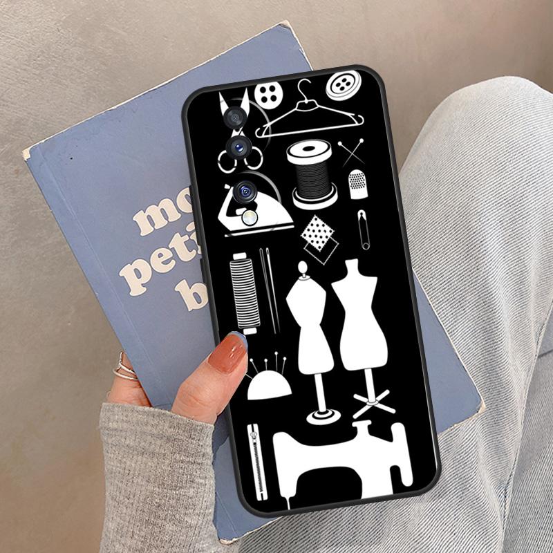 sewing machine tailor pattern Case For Honor Magic 8 Pro 5 6 7 Lite Cover For Honor 200 400 90 70 50 X8a X8b X9a X9b X9c