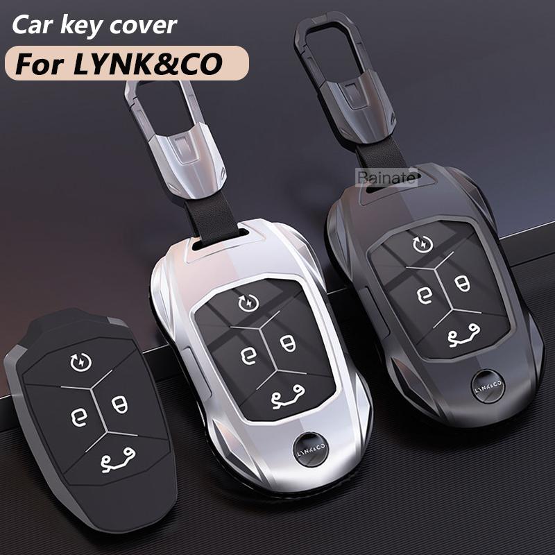 Metal Car Remote Key Cover Case Holder Shell Protector Housing Keychain Fob, For Lynk&Co 01 Emf 05 03 09 02 6, Accessories