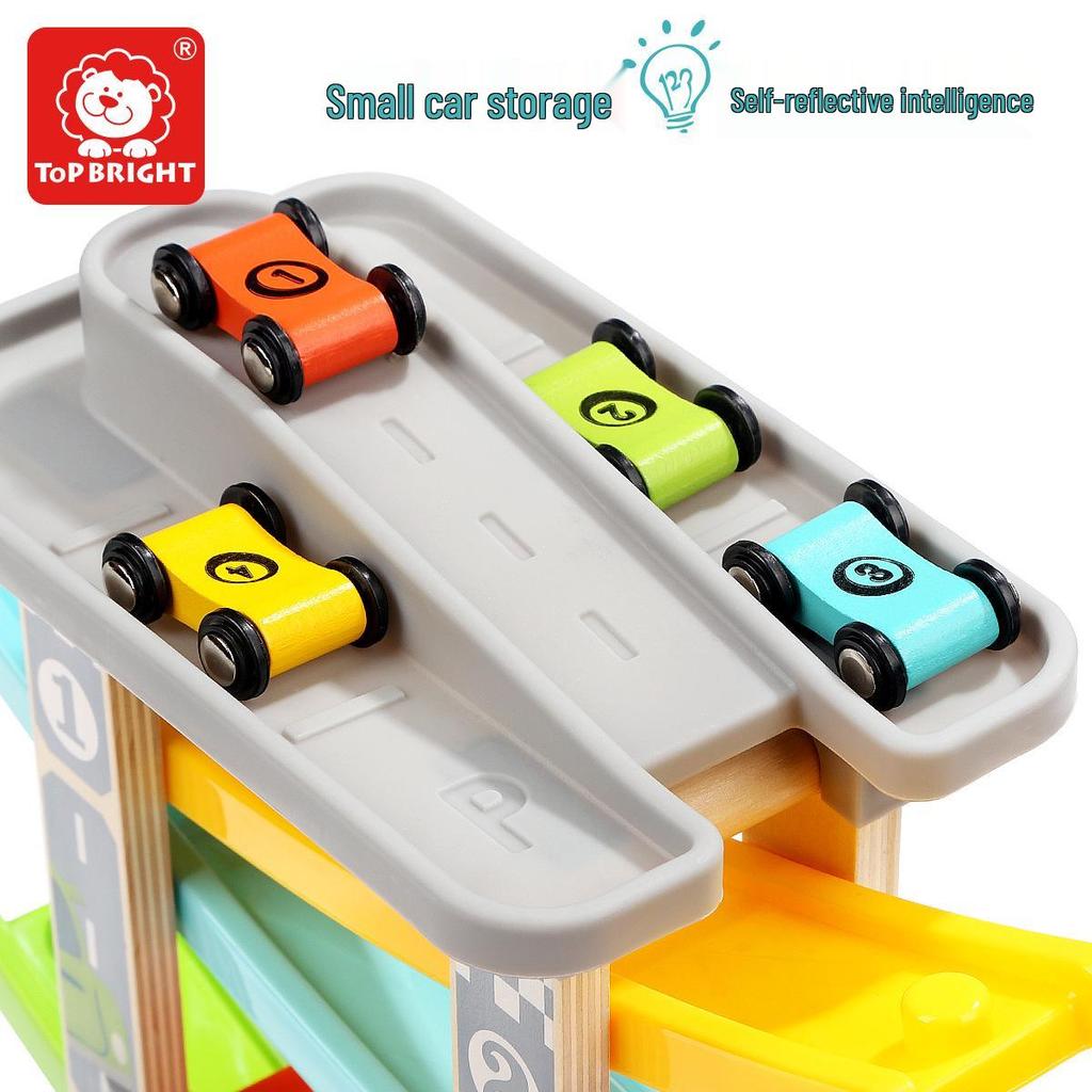 Te Bao'er Wooden Slide Track Car Set for Baby Boys - Educational Toy
