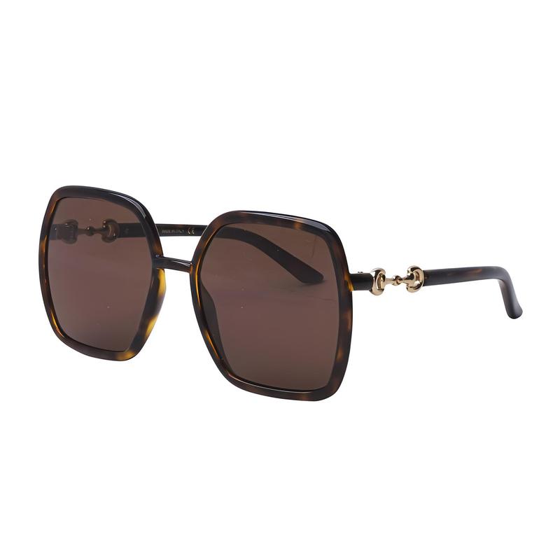 Gucci Women s Square Frame Brown Toad Aviator Sunglasses 55mm