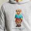 Polo Ralph Lauren SS23 Bear Print Drawstring Hoodie Men hoodies Gray MNPOKNI16822710-020