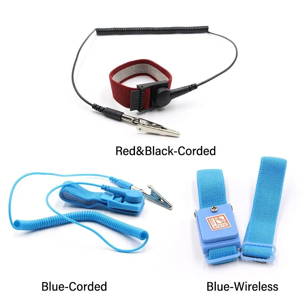 Hand Tools Anti-static ESD Strap Clip Adjustable Wireless Discharge Wrist Band 1.8m Plastic Grounding Bracelet Electronics