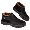 Winter Men's Cotton Shoes Oversized Dad Shoes Thickened and Insulated Cotton Shoes for Middle Aged and Elderly Adults Elderly Cotton Boots