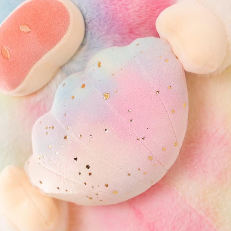 20-50cm Kawaii Rainbow Pig Holding Shell Plush Toy Cartoon Stuffed Colorful Animals Plushies Doll Anime Soft Toys Birthday Gift