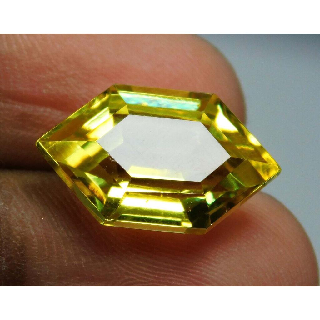 Ring Size 9.50 Ct Natural YELLOW Sapphire Fancy Shape CERTIFIED Loose Gemstone R-956