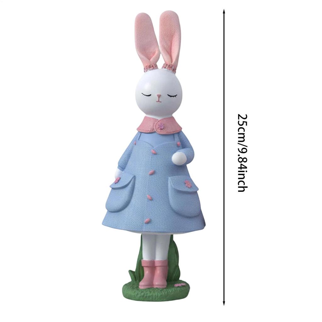 Häschen Figuren Harz Osterhase Niedliche Deko Frühlingshase Tier Tischfiguren Für Küche Wohnzimmer Schlafzimmer Büro Kaminsims