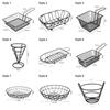 1Pcs Home BBQ Kitchen Tool Frying Tray Food Storage Container French Fries Holder Fryers Basket