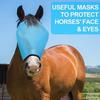 Polyester Durable Horse Face Mask With Unique Leopard Pattern For Reliable Insect