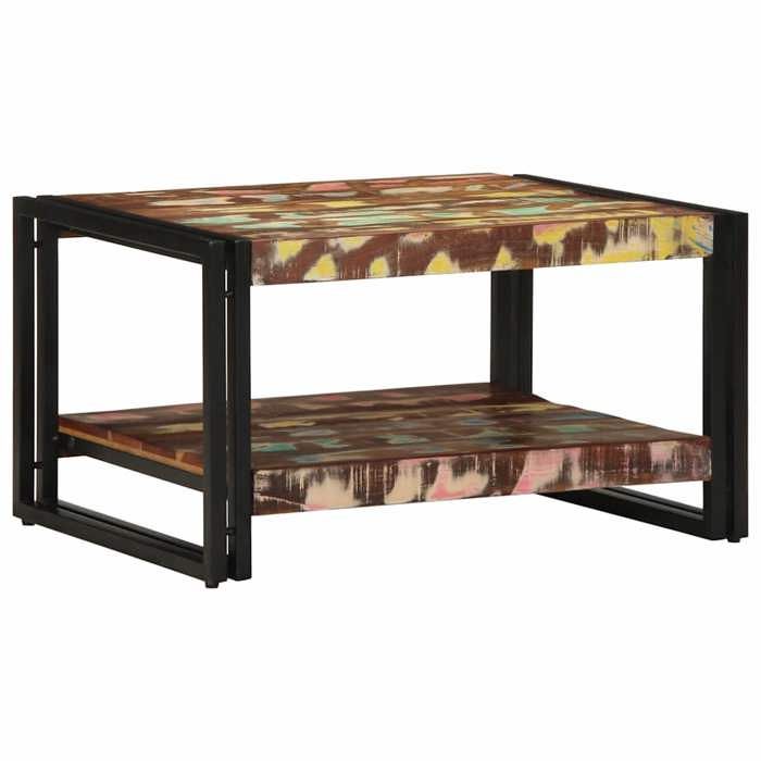 VidaXL Coffee Table Multicoloured 70x50x38 Cm Solid Reclaimed Wood, Side Table, Living Room Table, Accent Table, End 4102720
