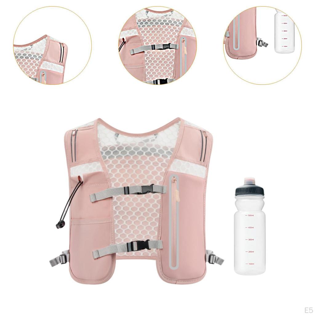 Väst Vandringsryggsäck Vattenflaskhållare Cykelväska för Jogging Tävling