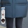 XueZhongFei Women's Mid-Length Down Jacket with Fox Fur Collar