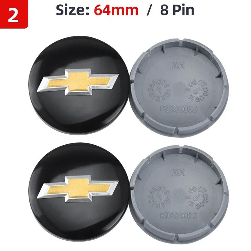 4pcs 53mm 58mm 59mm 64mm Car Wheel Center Hub Caps Cover Decor Sticker For Chevrolet Cruze Malibu Sail Equinox AVEO Lova RV