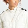 Adidas Nuganic Crop Light Insulation Jacket Solid Color Zip V-Neck Long Sleeve Jacket Women Jacket White IS1260