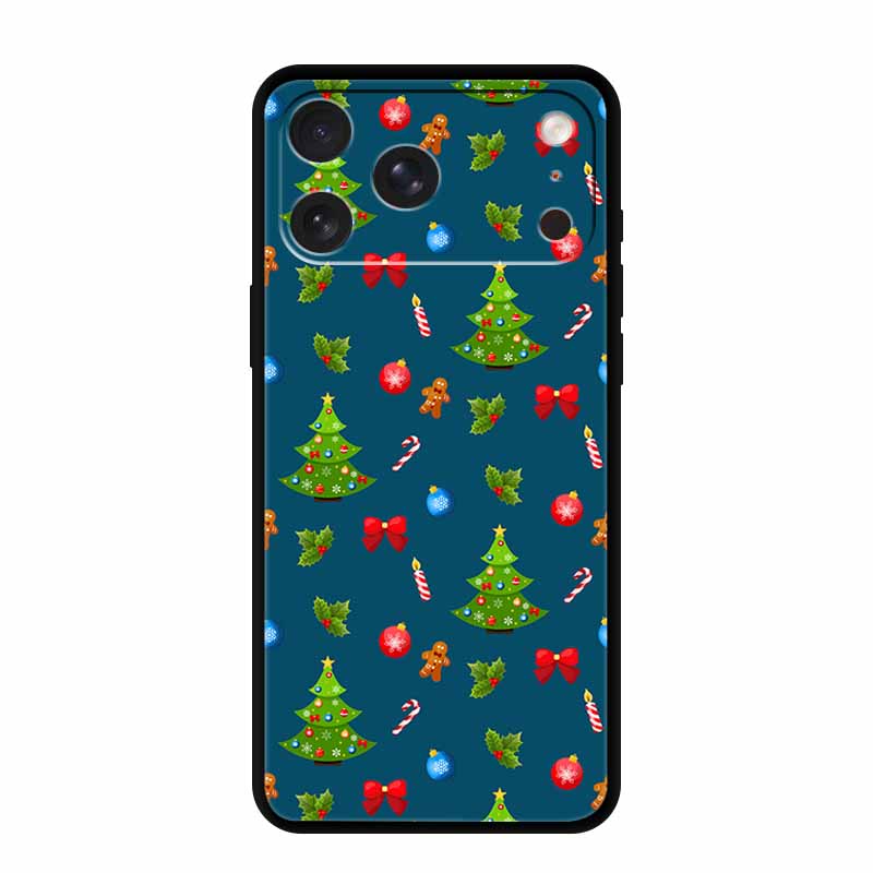 For iPhone 17 Pro Max Cover iPhone17 Pro Back Protective Phone Case For iPhone 17 Air Santa Christmas Soft Silicone TPU Coque