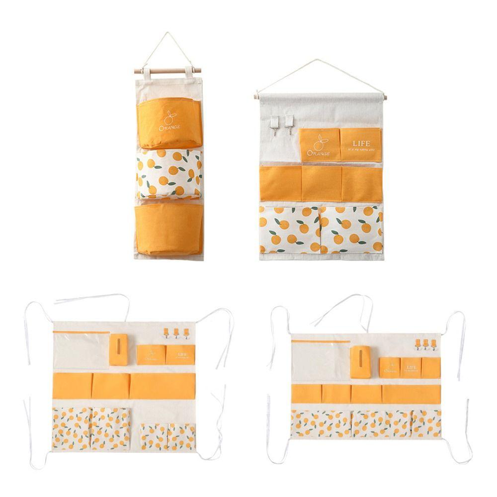 Wall Mounted Storage Bag Multiple Pockets Sundries Storage Pouches Hanging Bag  Dormitory