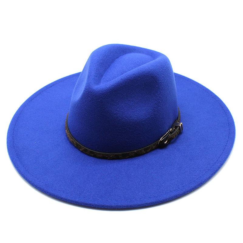 New new autumn and winter wool.cm big eaves jazz top hat men's and women's peach heart top chain top hat felt