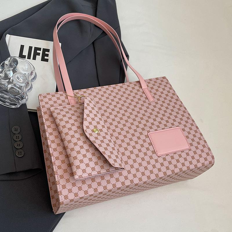 

Сумка большой вместимости Premium Sense, женская, модная, через плечо, женская сумка-тоут для поездок на работу и учебу розовый