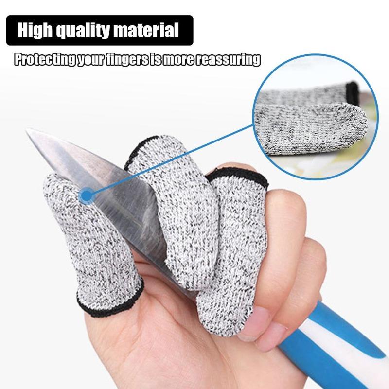 Level 5 Anti-Cut Finger Cover High-Strength Safety Flexible Anti Cut Fingertip Gloves Kitchen Tool Reusable and Durable