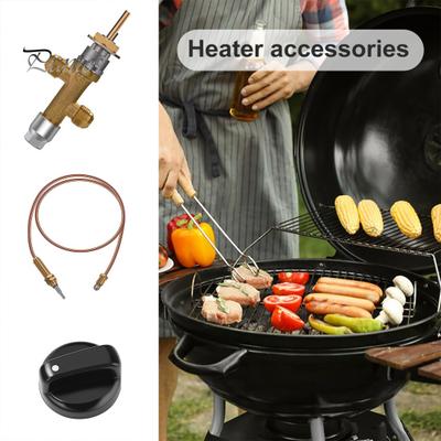 3Pcs/Set Easy Installation LP Gas Heater Propane Valve Assembly Fireplace Repair Flameout Protection Copper Safety Control Valve Kit