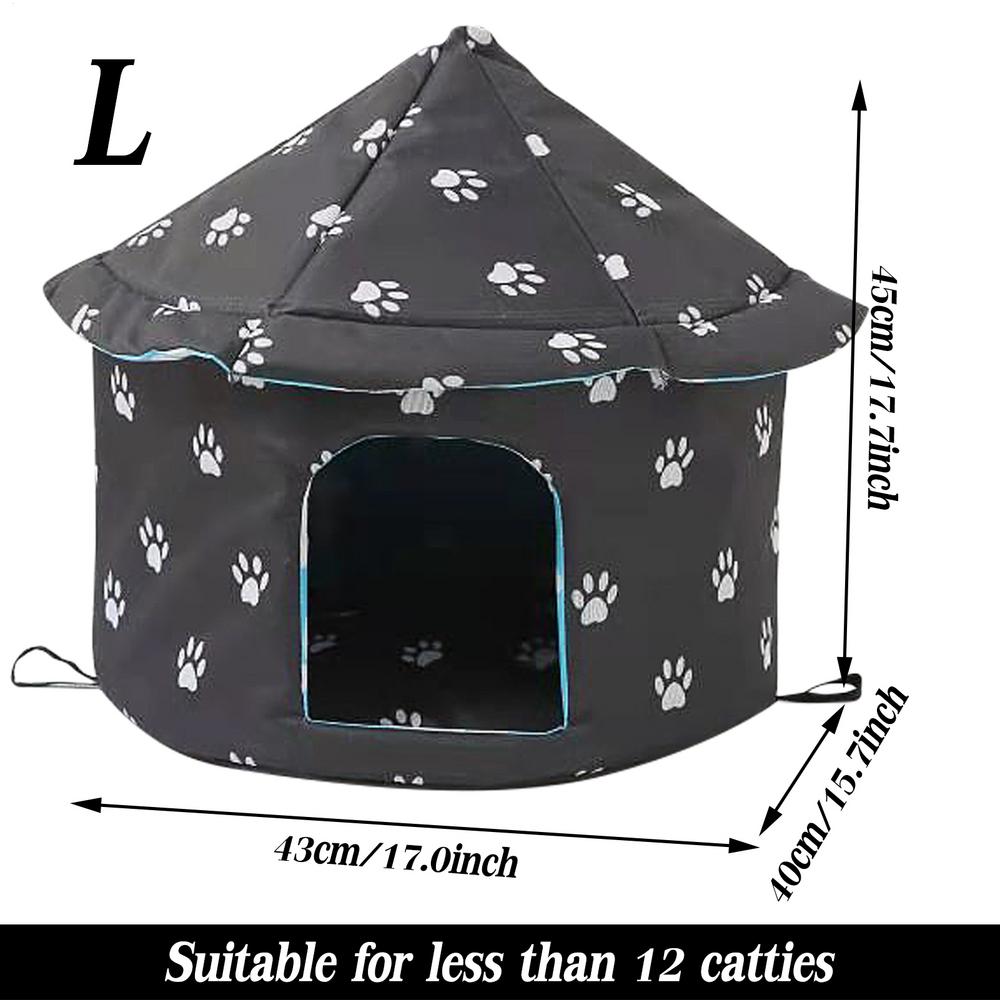 Cat House Dog Nest Waterproof Outdoor Winter Warm Pet Cave Insulated Outside Cat House Home Foldable and Washable Pet House