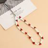 Trendy Mobile Strap Phone Charm Cherry Beaded Phone Chain Jewelry For Women Anti-Lost Lanyard Gift Keychain S