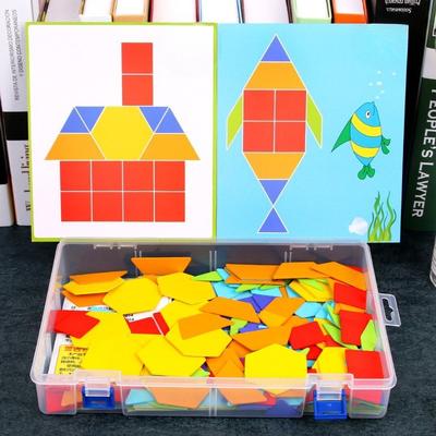 Lernspielzeug für Kinder Tangram Holzpuzzle Puzzle Puzzle Früherziehungsspiele