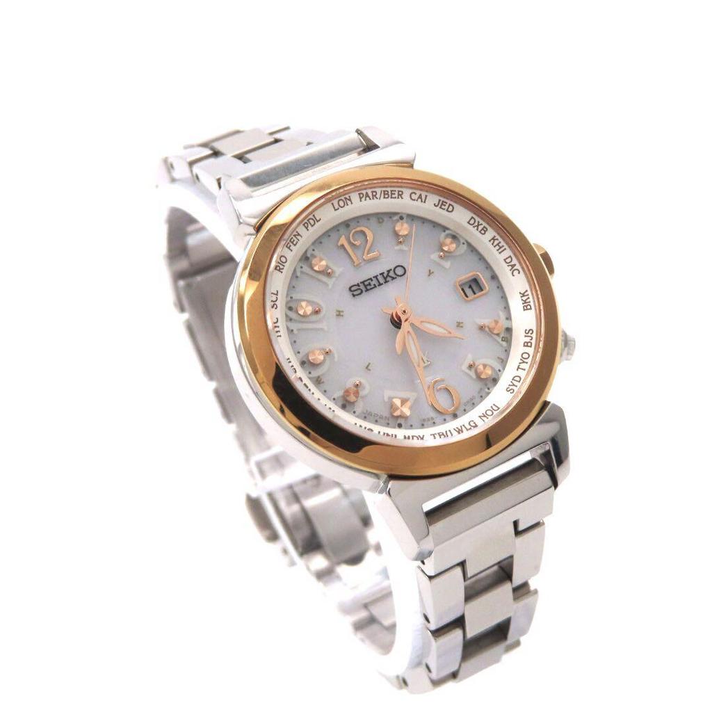 [USED] Seiko Rukia Radio-Controlled Solar Watch, Two-Tone, Women's, SSVV002