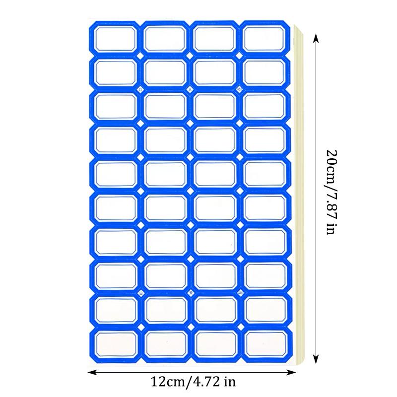 Self-Adhesive Label Stick,50 Sheets/Pack Adhesive Paper,Handwritten Blank Red Blue Category Tags,Office And School Supplies