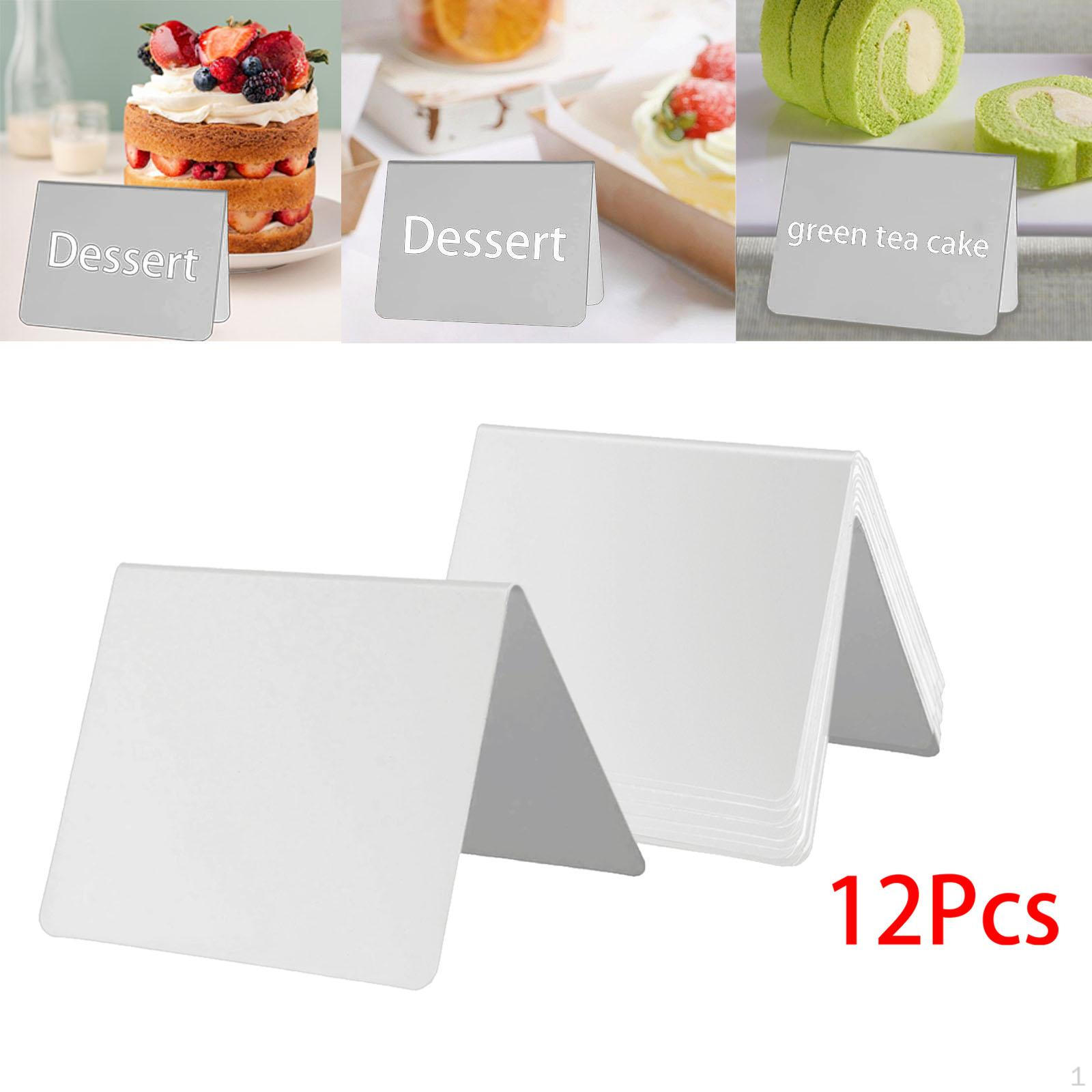 12 Pcs Mini Chalkboard Table Signs Double Sided Erasable Food Wordpad Place Cards Message
