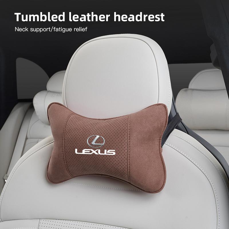Wildleder Auto Innenraum Sitz Nackenkissen Bequeme Kopfstütze Für Lexus F SPORT ES UX 300e GS GX IS LS LX CT LC LBX NX RX 350h 450h