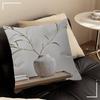 Chic Olive Tree In Vase Canvas Art Pillow Cushion Cover Pillowcase Living Room Sofa Home Decor Customized