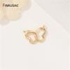14K Gold Plated Brass Inlaid Zircon Butterfly Bow Knots Charms For Jewelry Making Supplies DIY Cute Animals Necklace Accessories