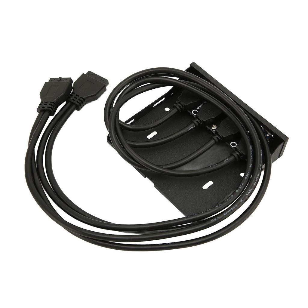 USB Front Panel 4 Ports USB 3.0 Dual 19 Pin Stable Transmission Support Hot Plug 3.5 Inch Front Panel for Computer Case