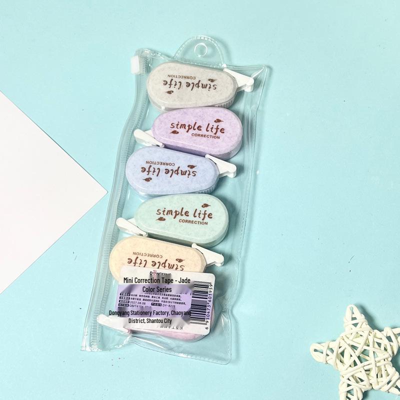 Morandi Mini Correction Tape: Cute, Portable, Transparent White-Out for Students