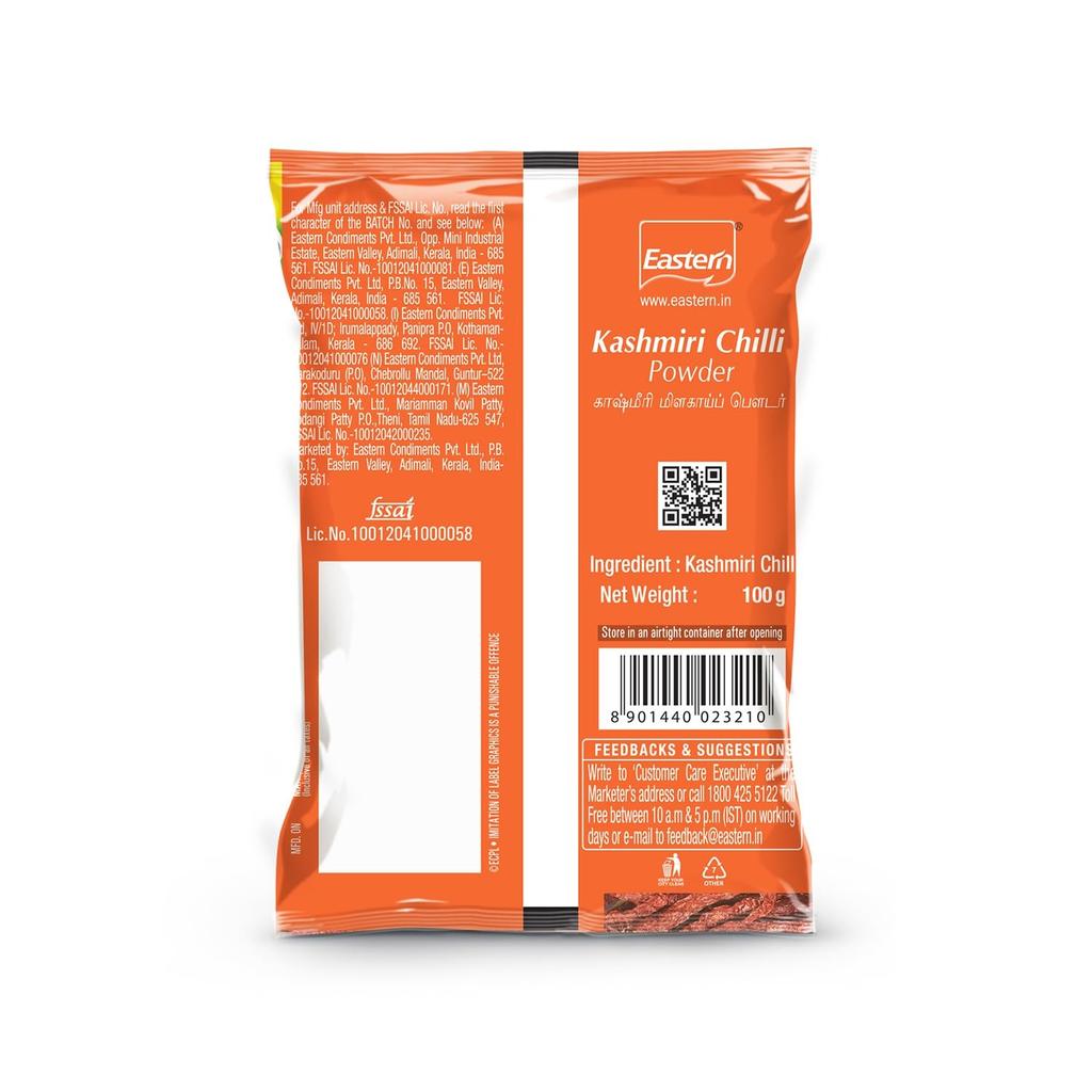 Kashmir Chili Pulver (2 x 100 g), Kashmiri Chilipulver, Östlich