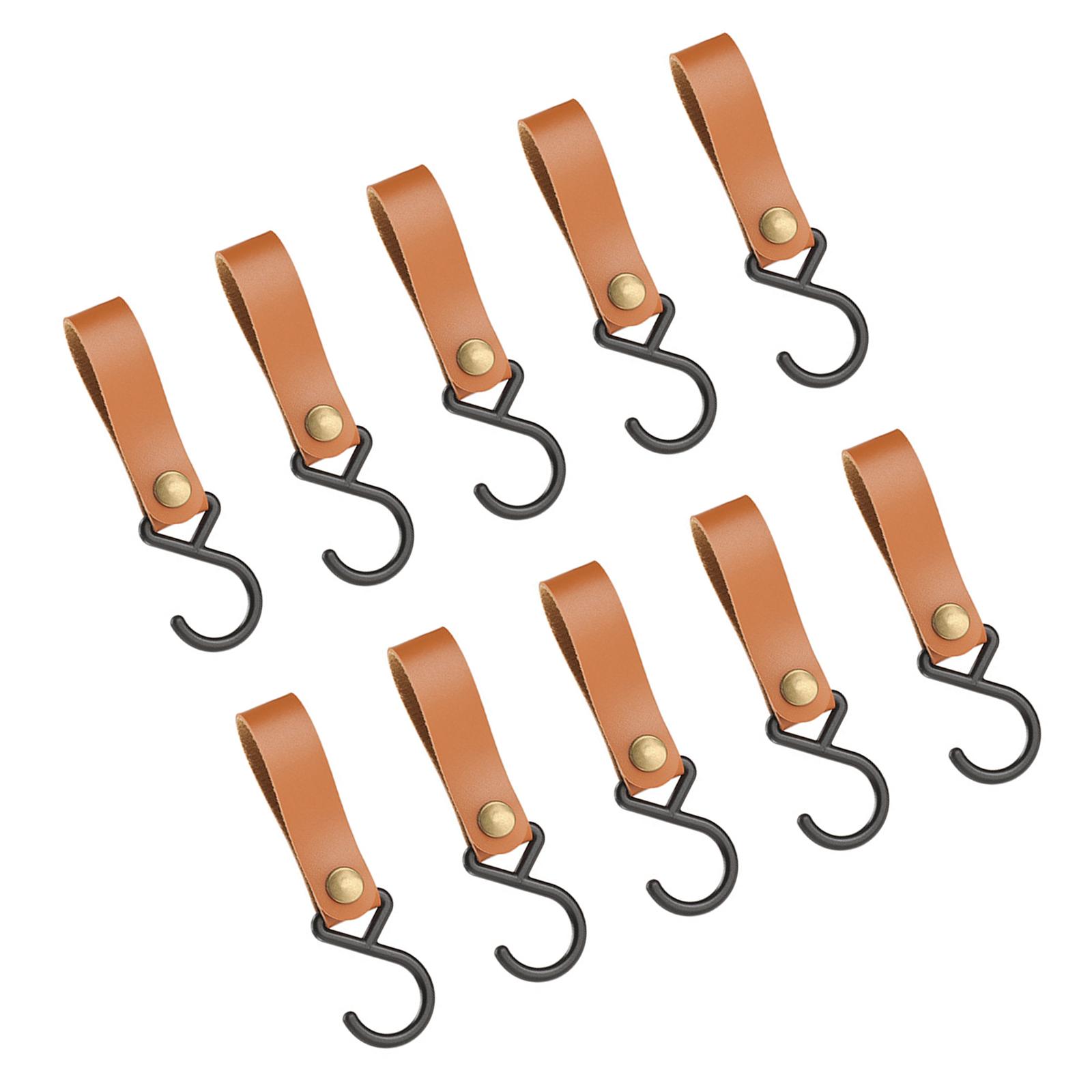 

S-образные крючки для ремня из искусственной кожи 125x33 мм, многофункциональные, портативные, для кухни и ванной комнаты, крючки для подвешивания в походах 1