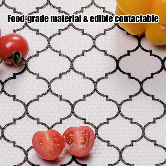 EVA Printed Drawer Liner Thick Non-Adhesive Shelf Mat for Kitchen Cabinet Waterproof Oil-Proof Cabinet