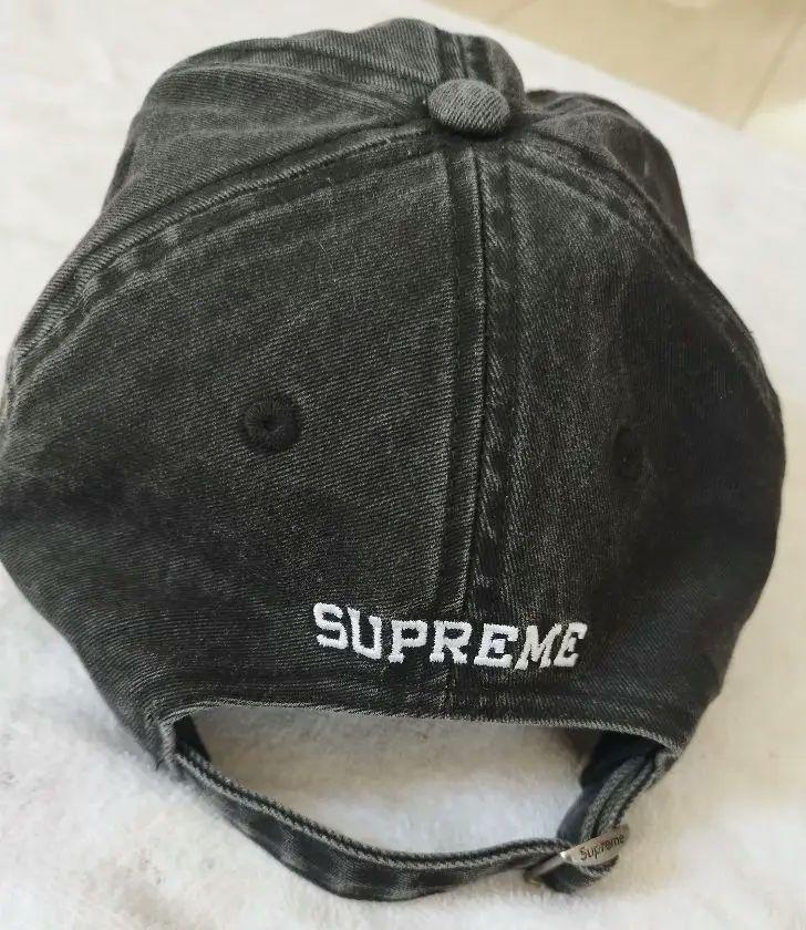 [USED] SUPREME Pigment Dye 6-Panel Cap Black