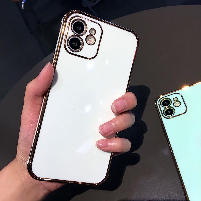 6D Electroplated Candy Color for iPhone17Pro Mobile Phone Case 15 Apple 16 Solid Color Anti-drop Protective Case XSMAX