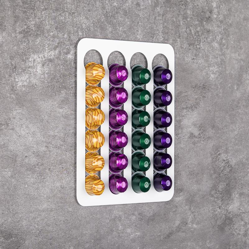 

Настенный держатель для кофейных капсул – Перфорированная стойка для хранения и демонстрации Four Slots 3M (25*20CM)