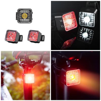 Head Tail Light Rechargeable Bicycle Back Light for Night Riding Easy Installation Bicycle Light Bike Front/Rear Light